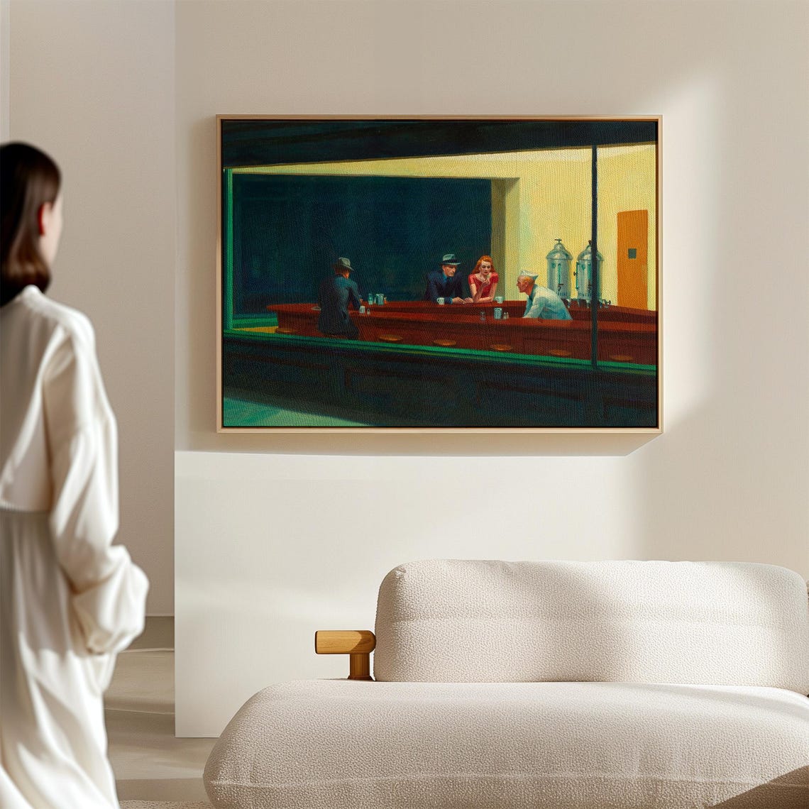 Edward Hopper Nighthawks, Art Print - Image 2
