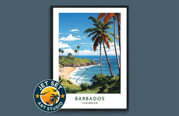 Barbados Caribbean Travel Print Wall Art Framed Unframed Canvas Gift