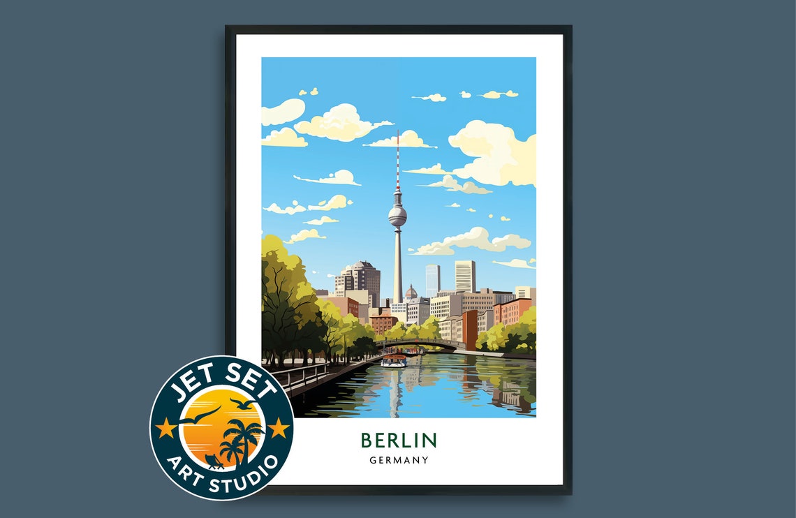 Berlin Germany Travel Print Poster Wall Art Framed Unframed Canvas Gift