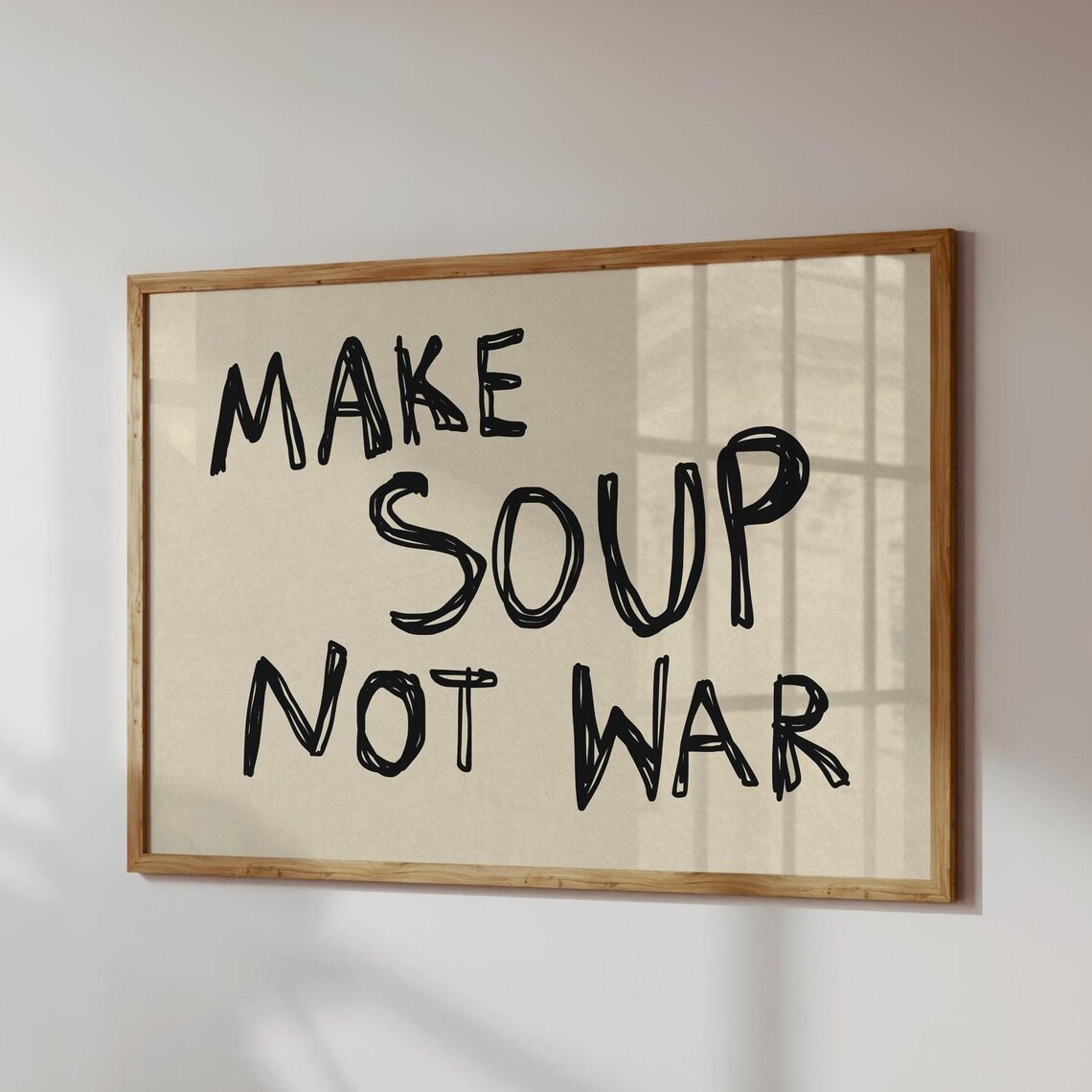 Soup Poster, Funny Kitchen Wall Art Poster