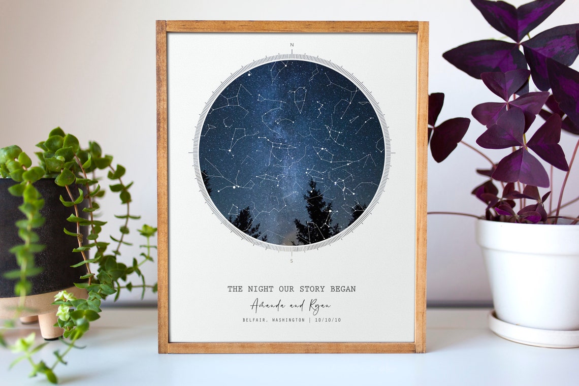 Star Map Night Sky, Celestial Art Print - Image 4