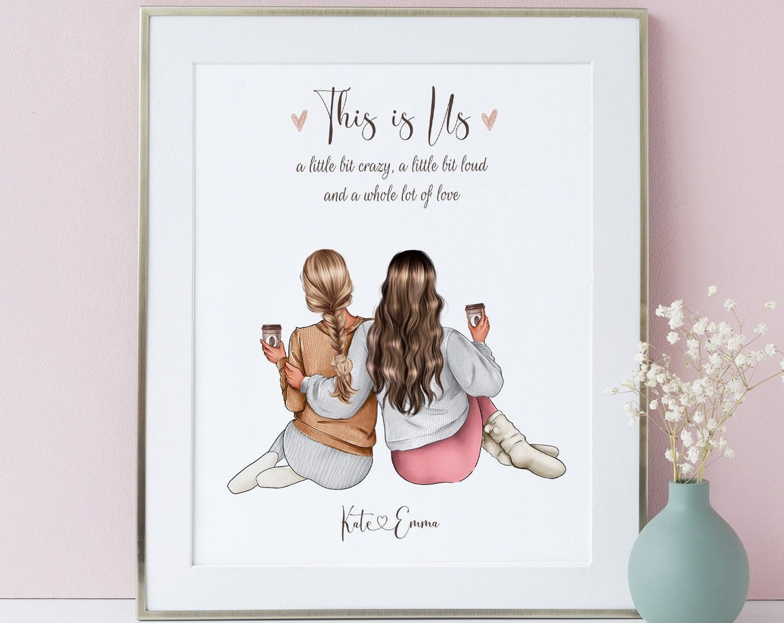 This Is Us Personalized Best Friends Print Kate Emma Coffee Cups