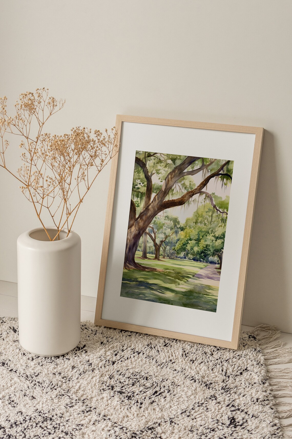 Audubon Park Oak Watercolor Art Print, New Orleans - Image 2