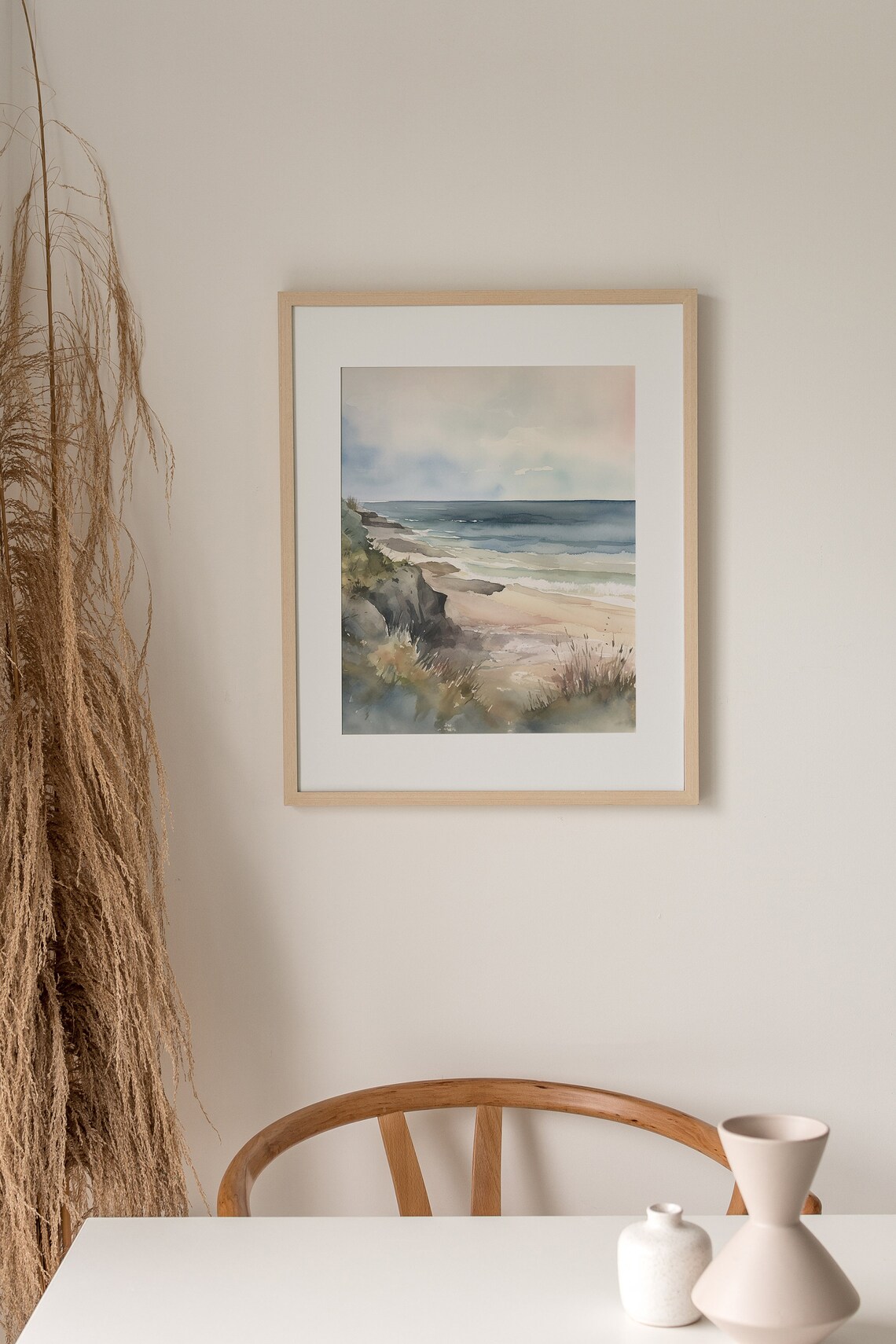Cape May Coastal Watercolor Art Print, Seaside Decor - Image 3