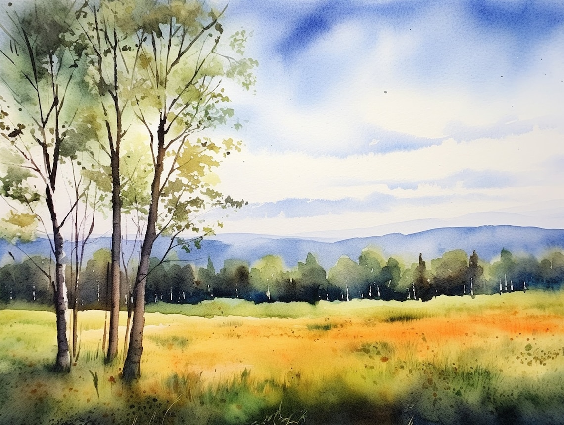White Mountains Fall Landscape Art Print, New Hampshire