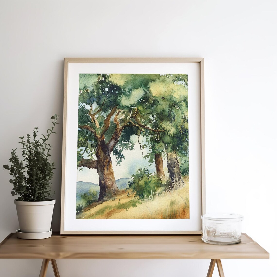 Oak Tree Painting Oakland Watercolor Art Print - Image 5