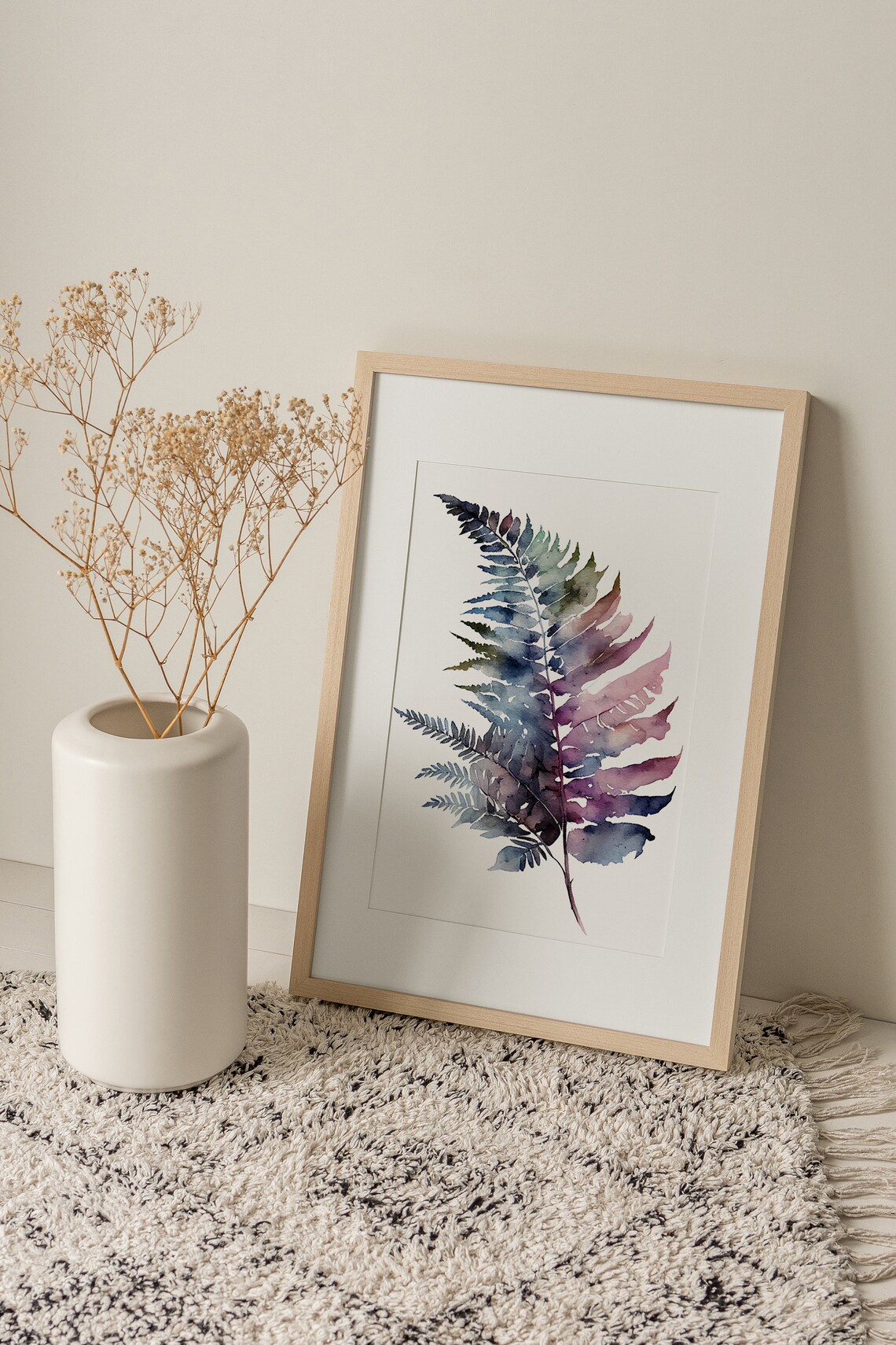 Fern Watercolor Botanical Art Print, Floral Design - Image 2