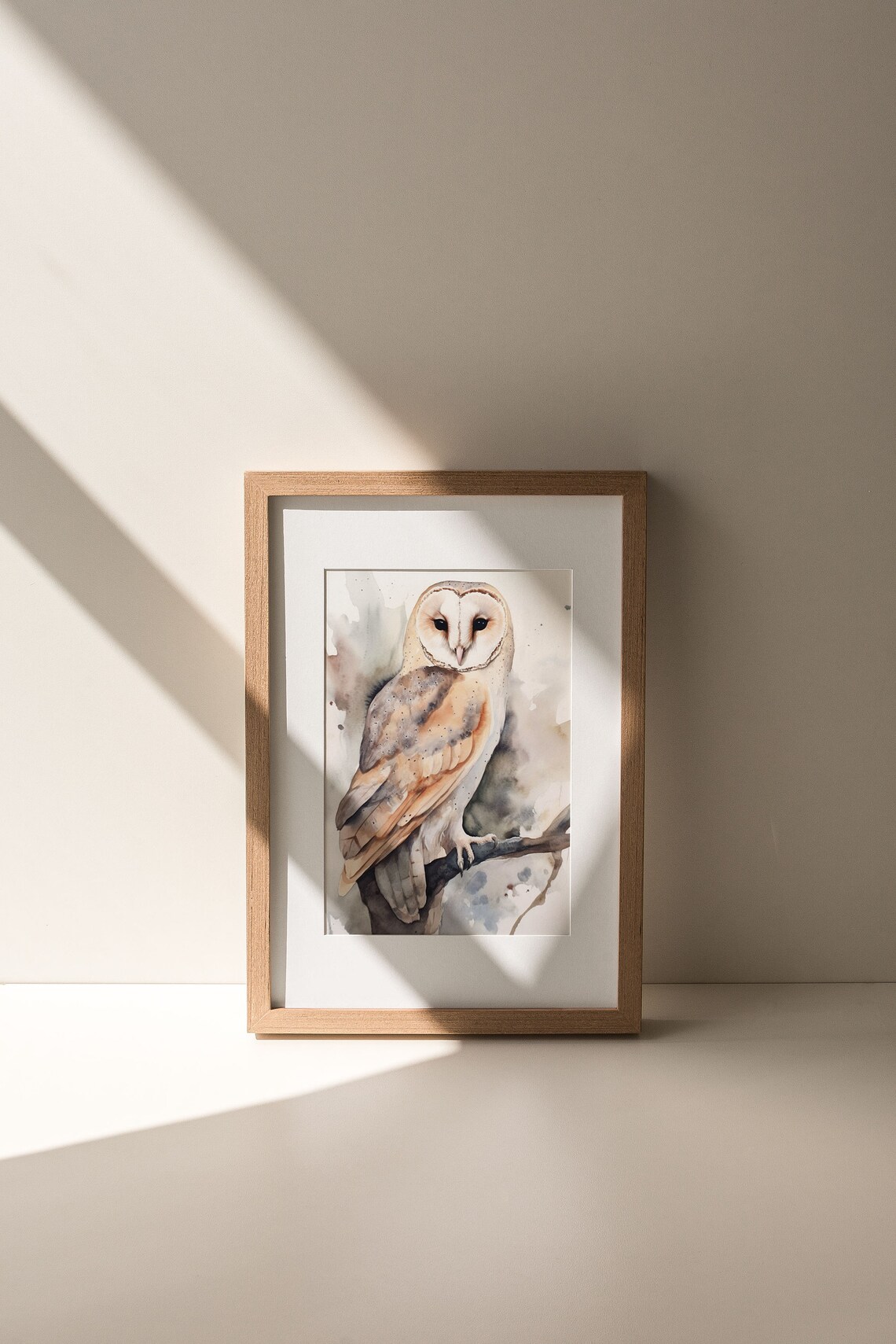 Barn Owl Watercolor Art Print, Farmhouse Decor - Image 3