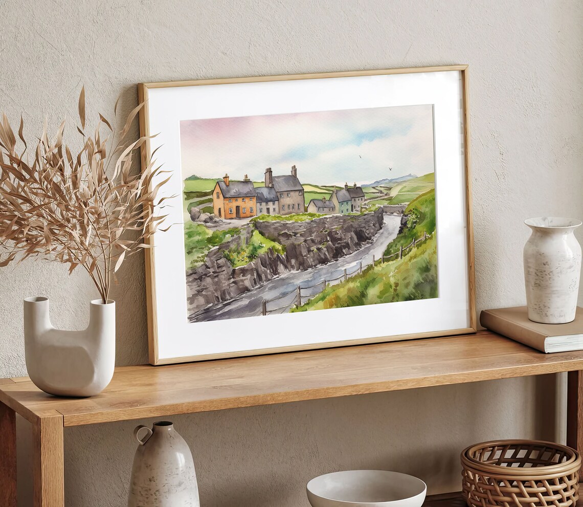 Doolin Watercolor Irish Village Art Print - Image 2