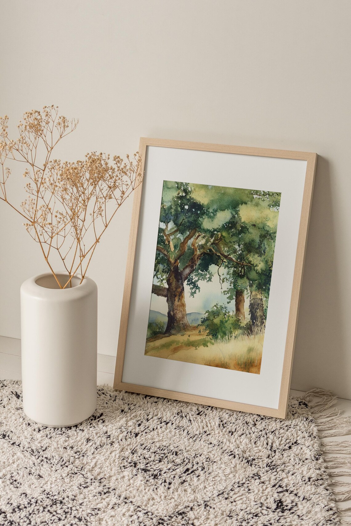Oak Tree Painting Oakland Watercolor Art Print - Image 4