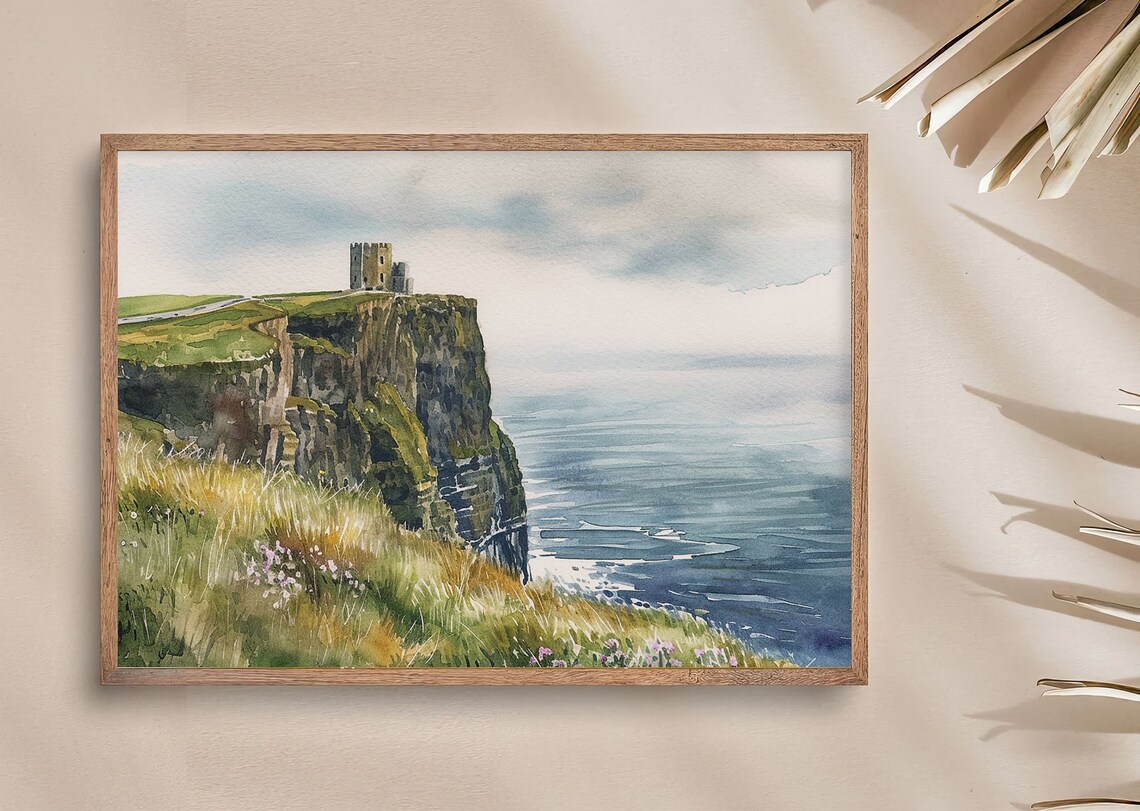 O'Brien's Tower Watercolor Print, Cliffs of Moher - Image 2