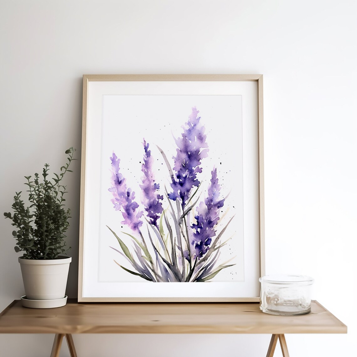 Lavender Watercolor Art Print, Modern Farmhouse Decor - Image 3