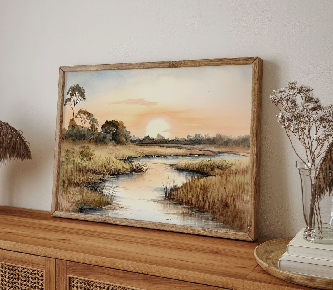 Florida Wetland Watercolor Art Print, Southern Landscape - Image 3