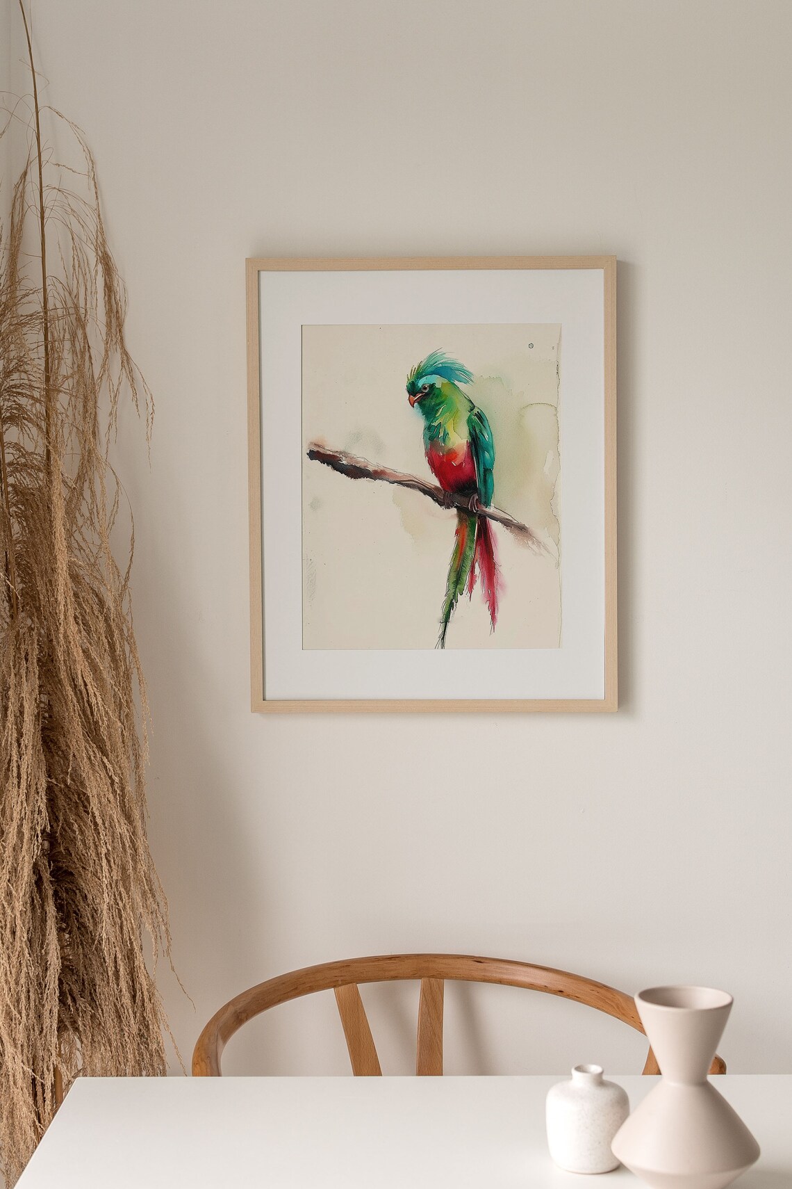 Quetzal Bird Watercolor Art Print, Guatemalan Bird - Image 2
