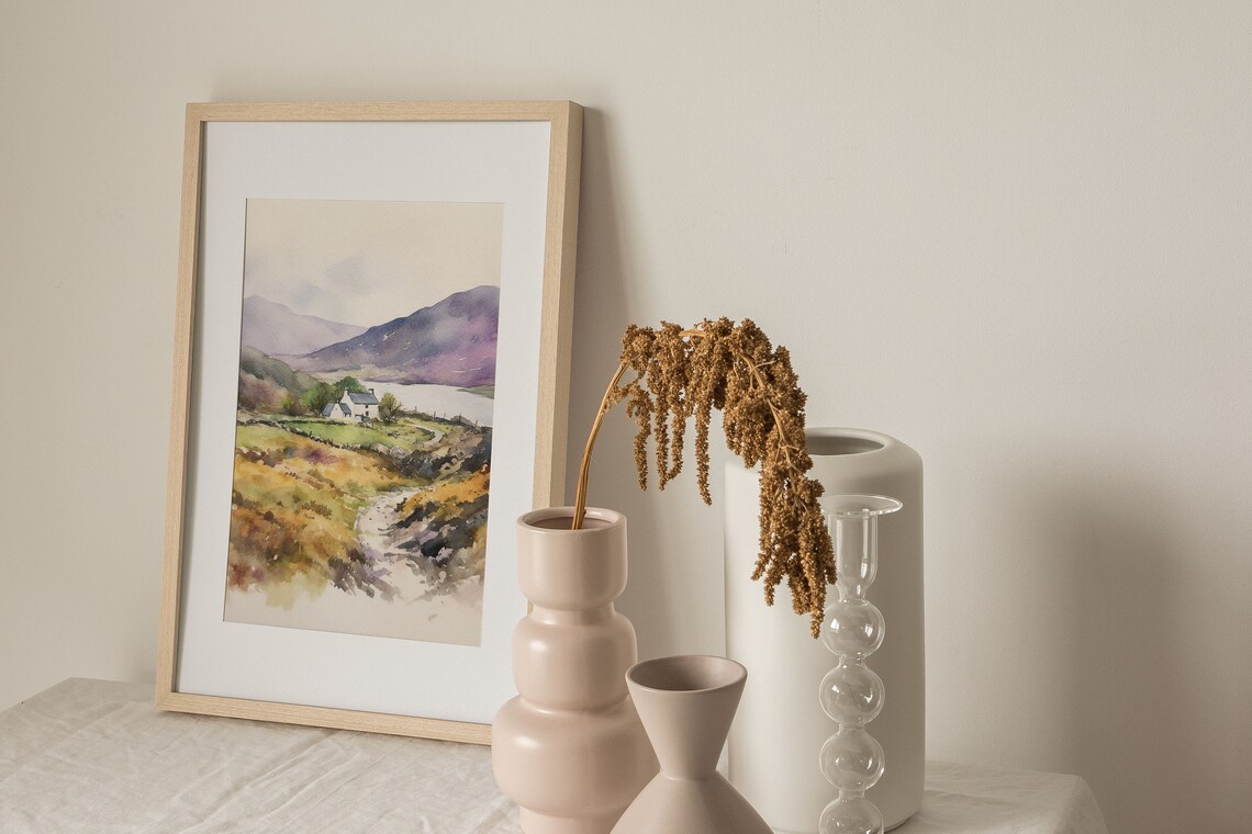 County Clare Irish Countryside Watercolor Art Print - Image 4
