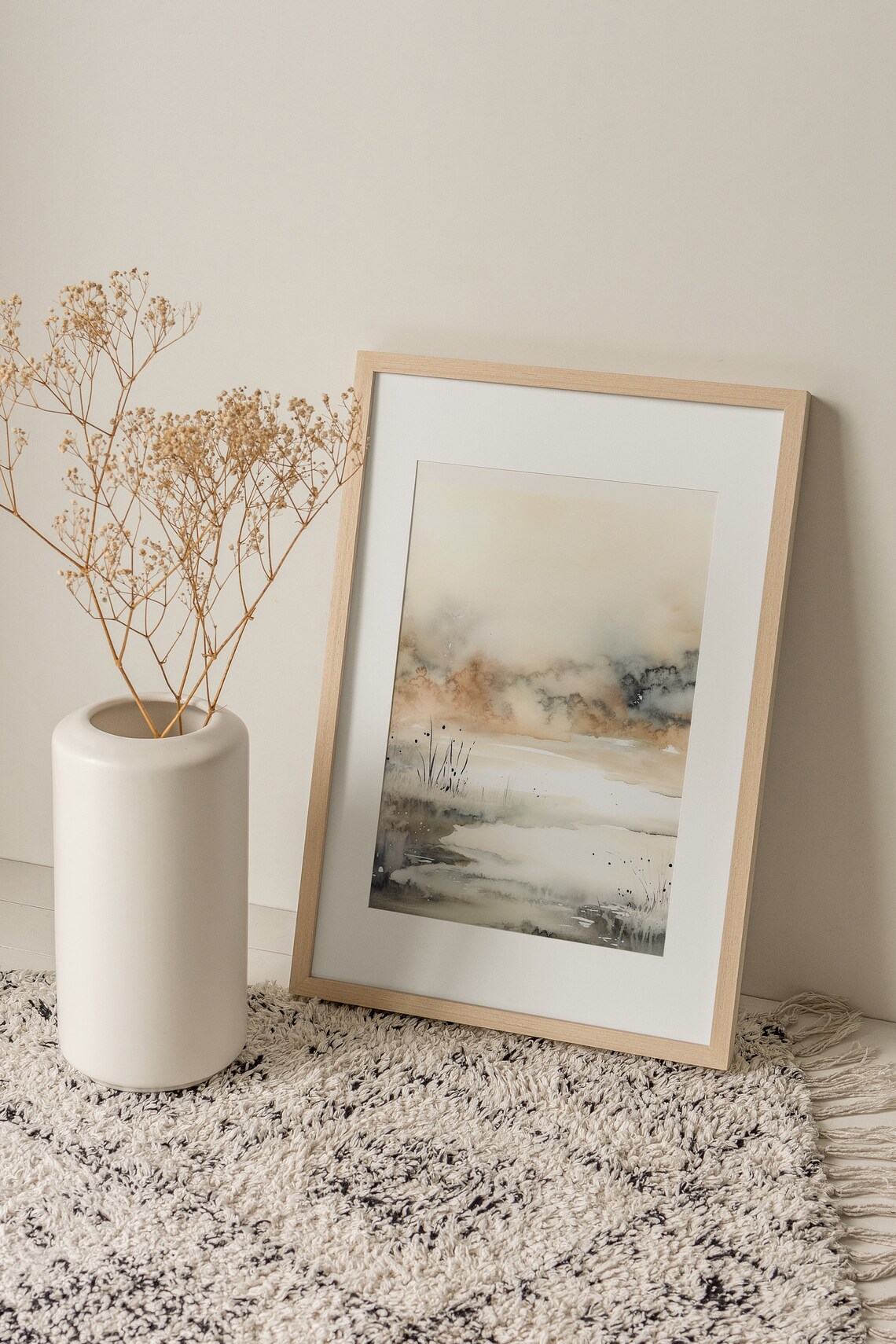 Bald Knob Abstract Watercolor Landscape Art Print - Image 4