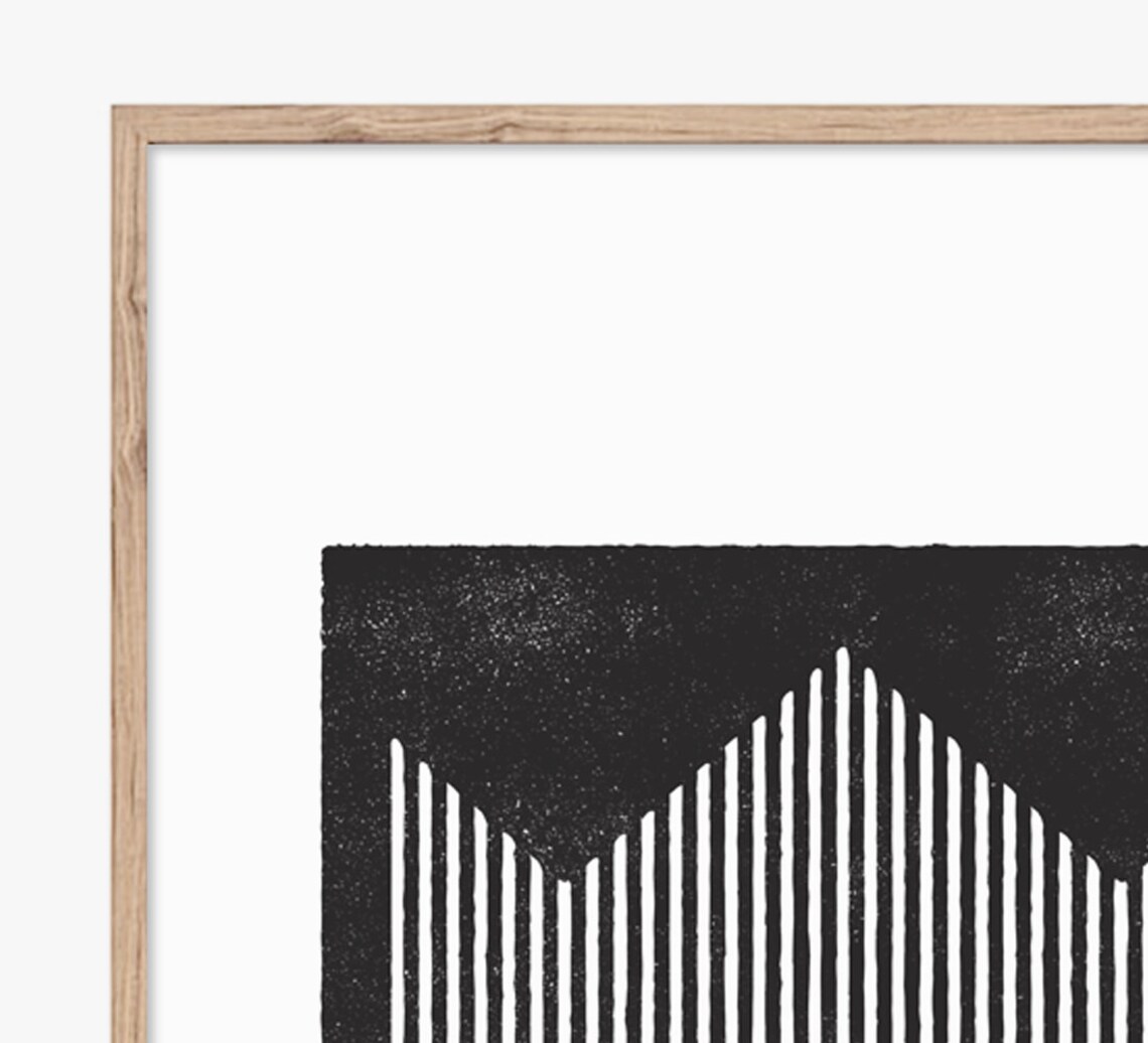 Aztec Linocut, Minimalist Contemporary Art Print - Image 2