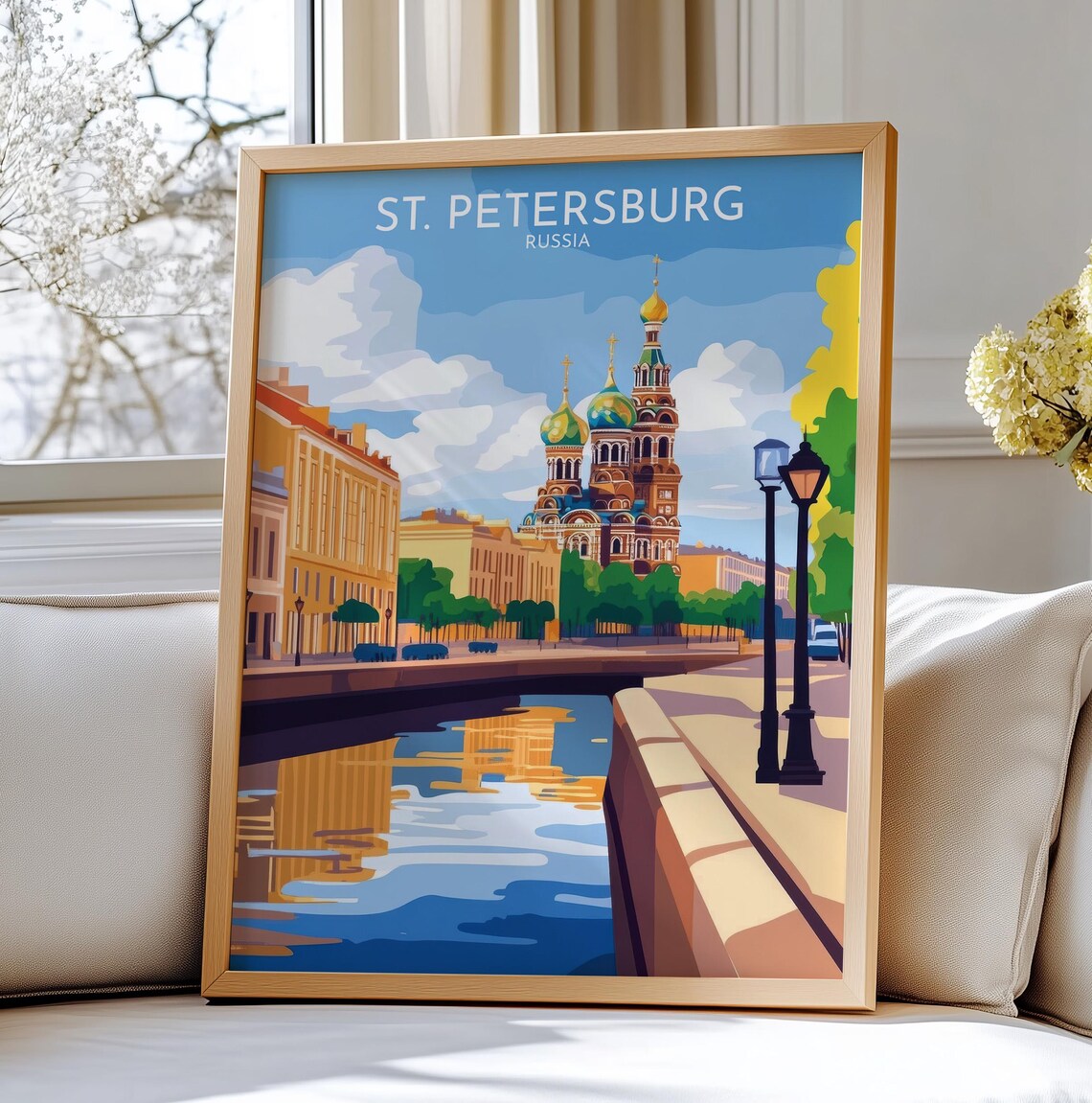 Church of the Savior on Spilled Blood St Petersburg Travel Poster