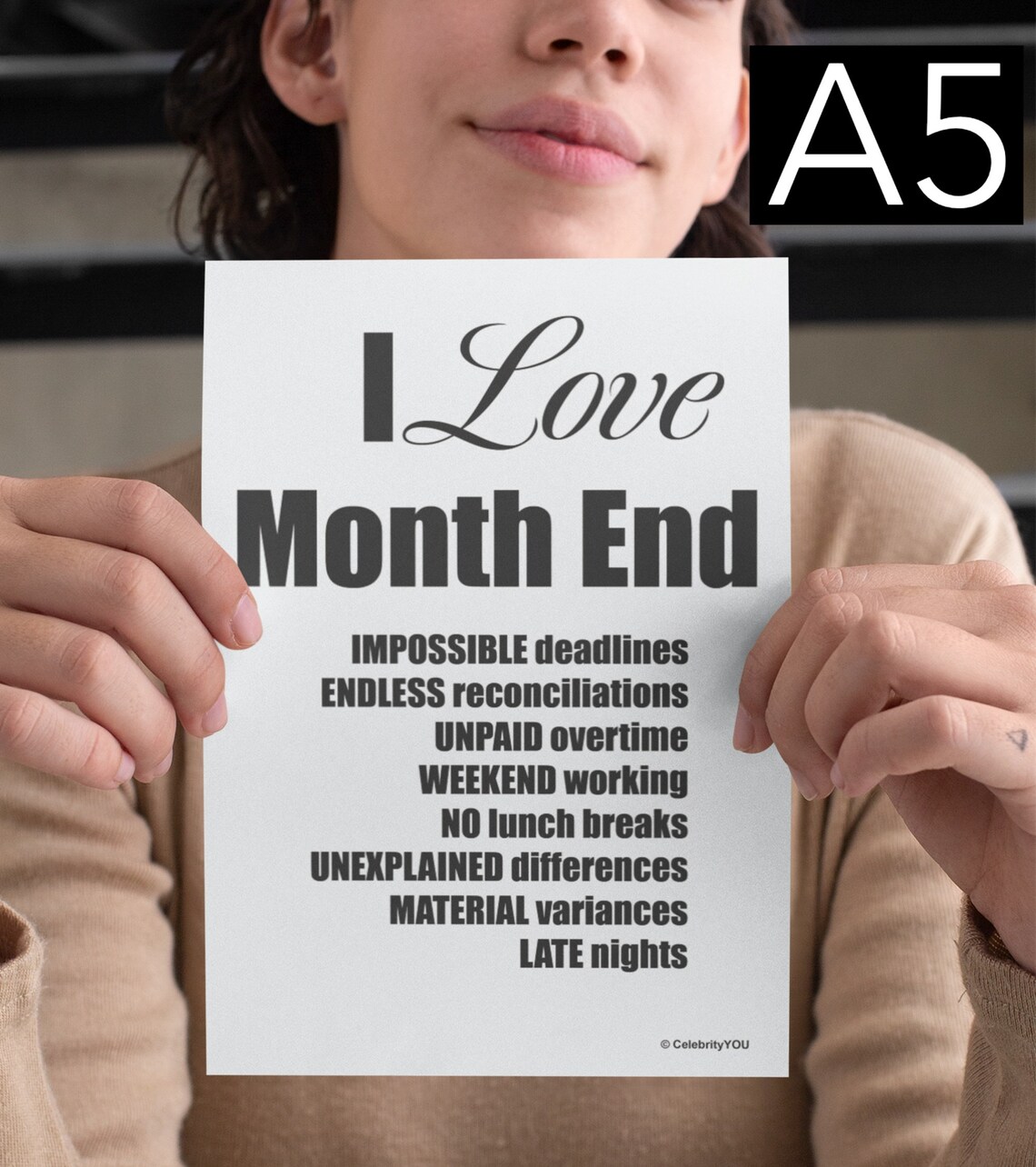 Funny Accounting Print, Month-End Accountant Office Sign - Image 2