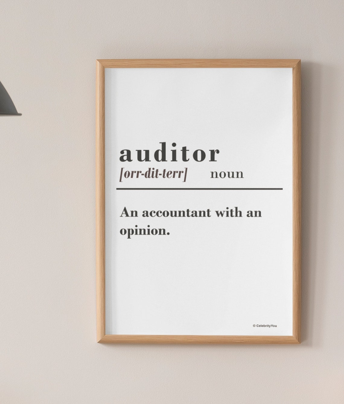 Auditor Definition Funny Dictionary Style Office Quote Poster Gift - Image 3