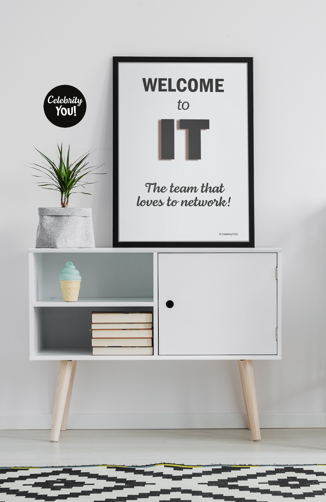 Welcome To It Inspirational Quote Poster, Tech Office Decor - Image 2