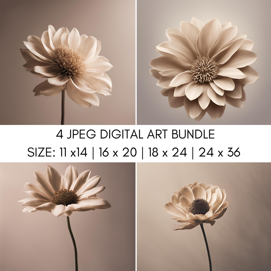 Minimalist Floral Nursery Wall Art Bundle, Daisy - Image 2