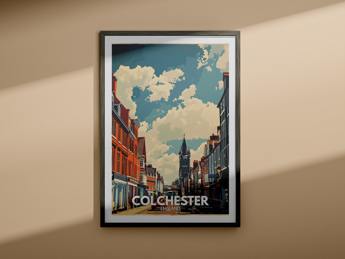 Colchester Historic High Street Church Tower Essex England Poster - Image 4