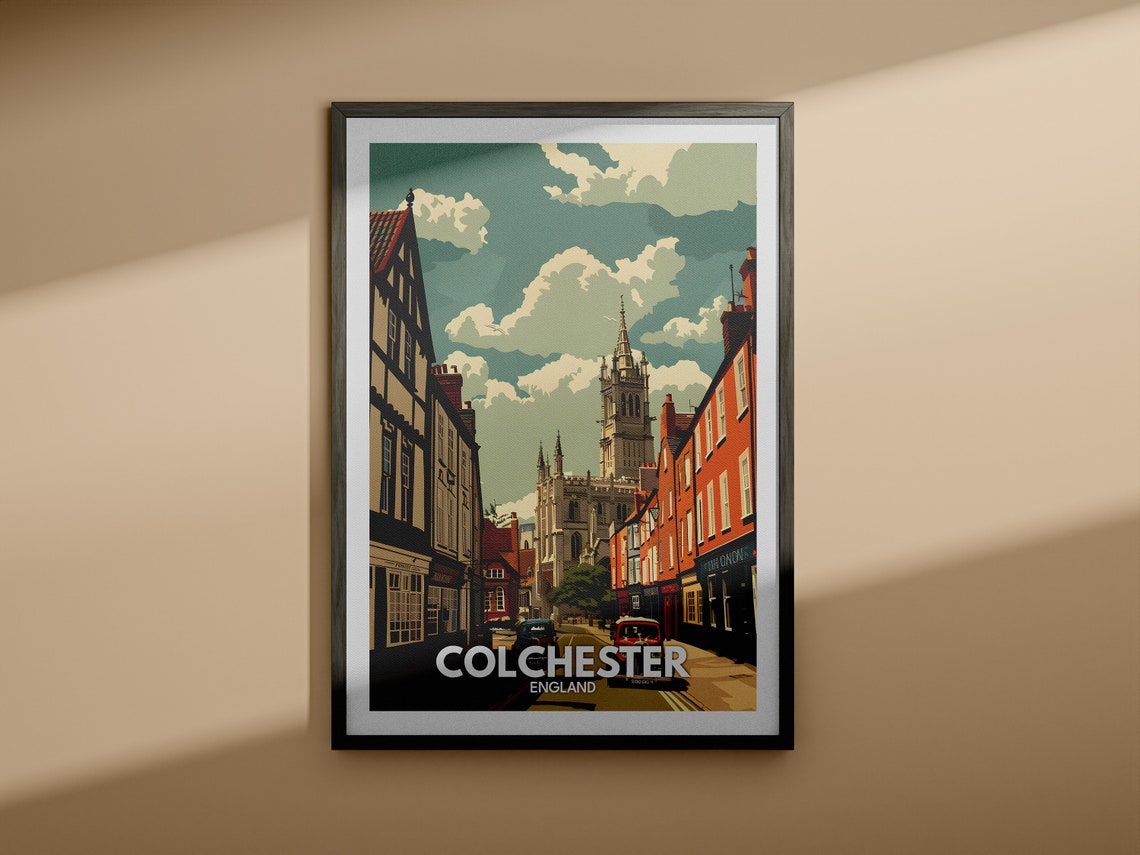 Colchester Art Print Colchester Poster Uk Wall Art England Wall Art British Travel Poster United Kingdom Print England City Art - Image 4