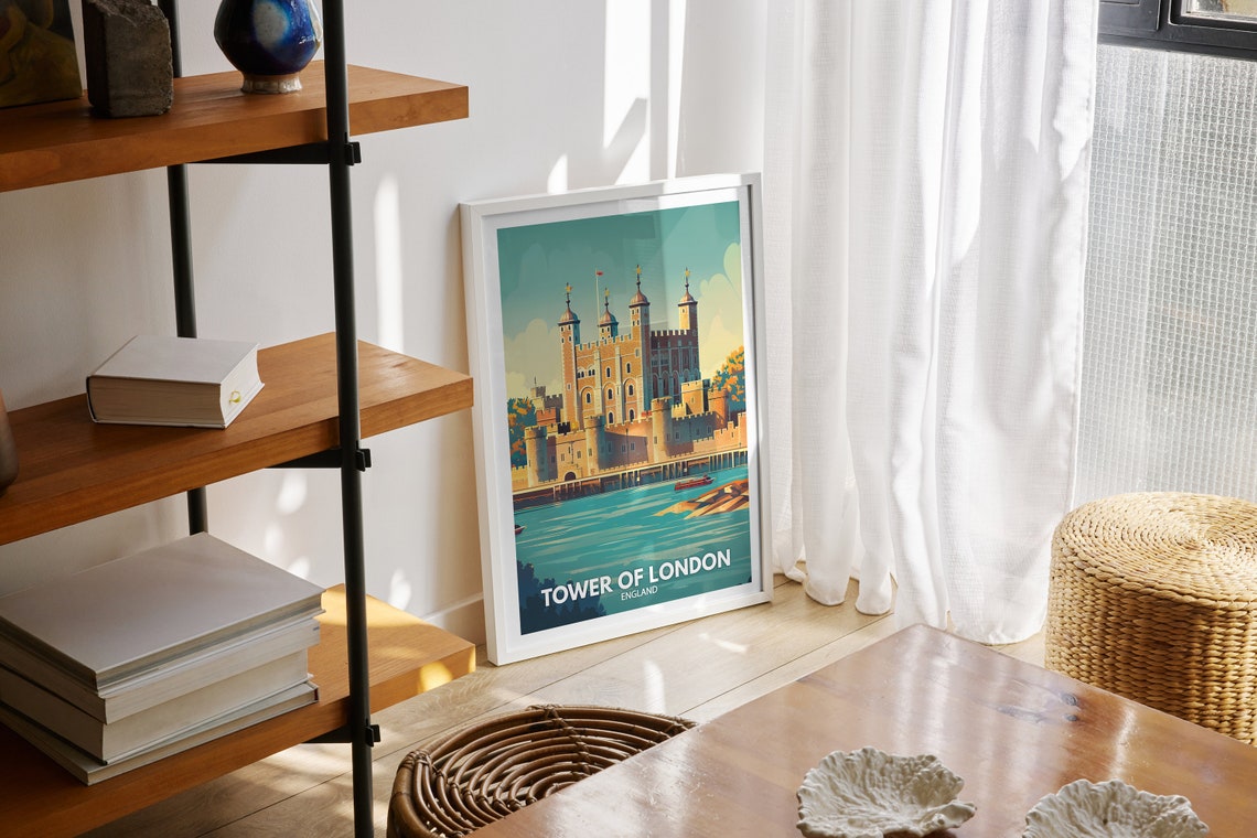 Tower Of London Print Tower Of London City Poster London Wall Art England Wall Art Decor England Travel Poster Uk Travel Poster - Image 2