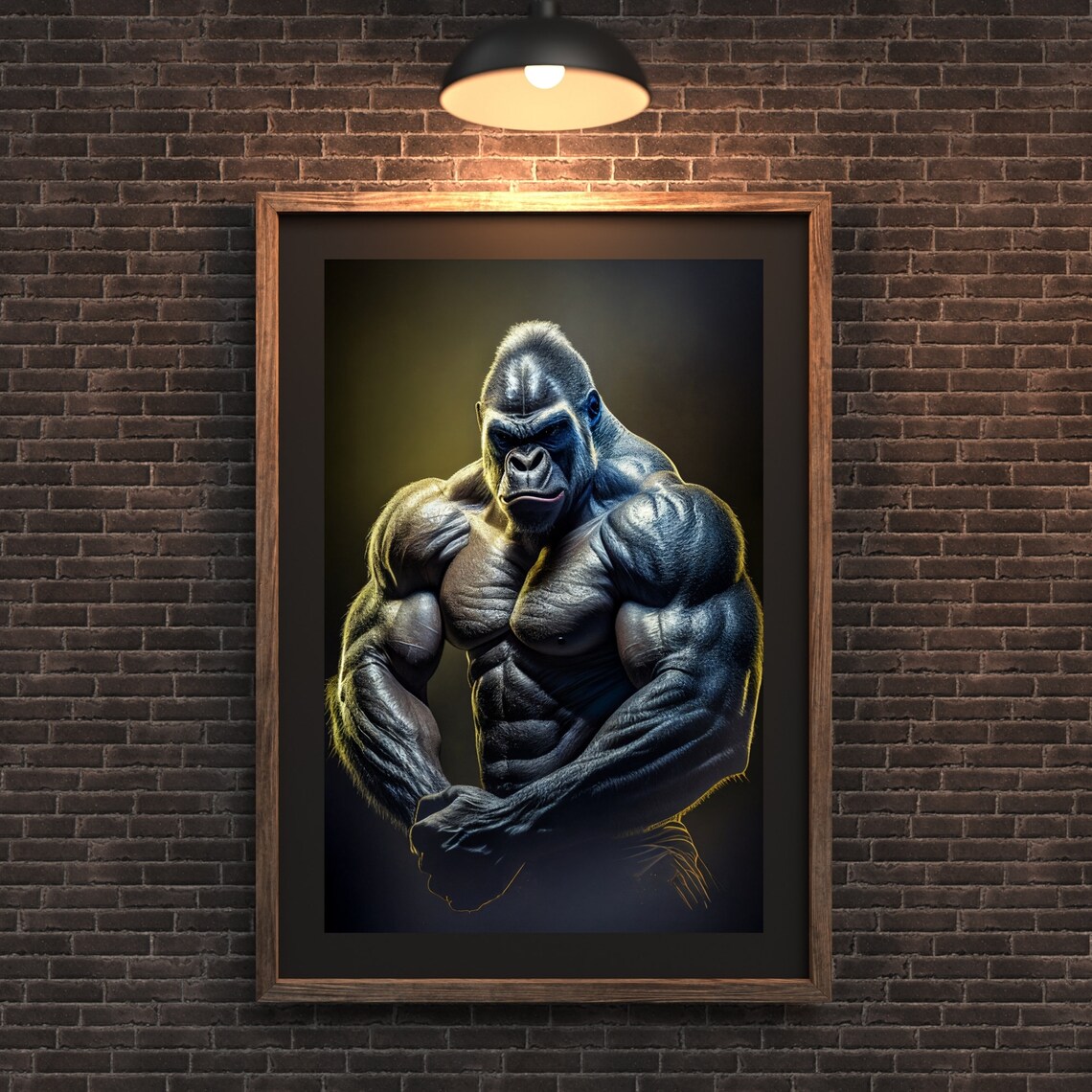 Gorilla Body Builder Gym Motivation Art Print - Image 3
