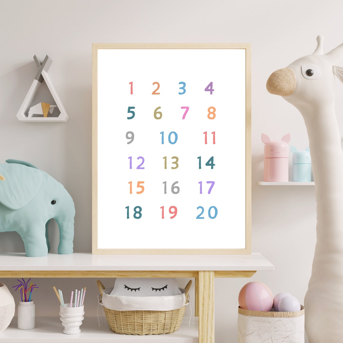 Numbers Print Educational Print Educational Wall Art Childrens Prints Kids Prints Nursery Prints Toddler Wall Art - Image 2