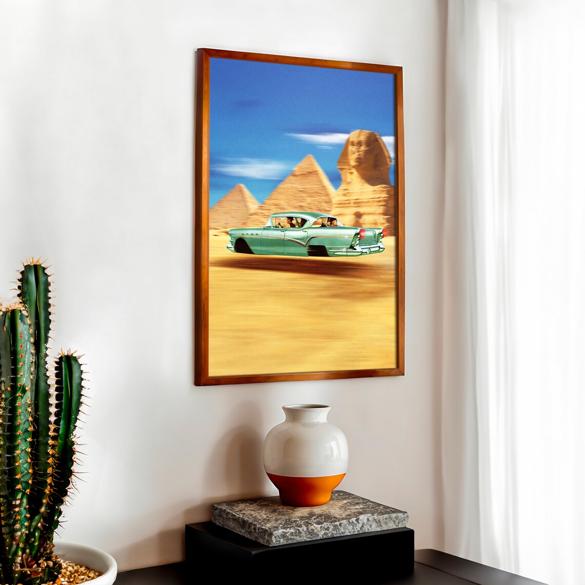 Skybound Space Age Pyramid Vintage Art Print - Image 4
