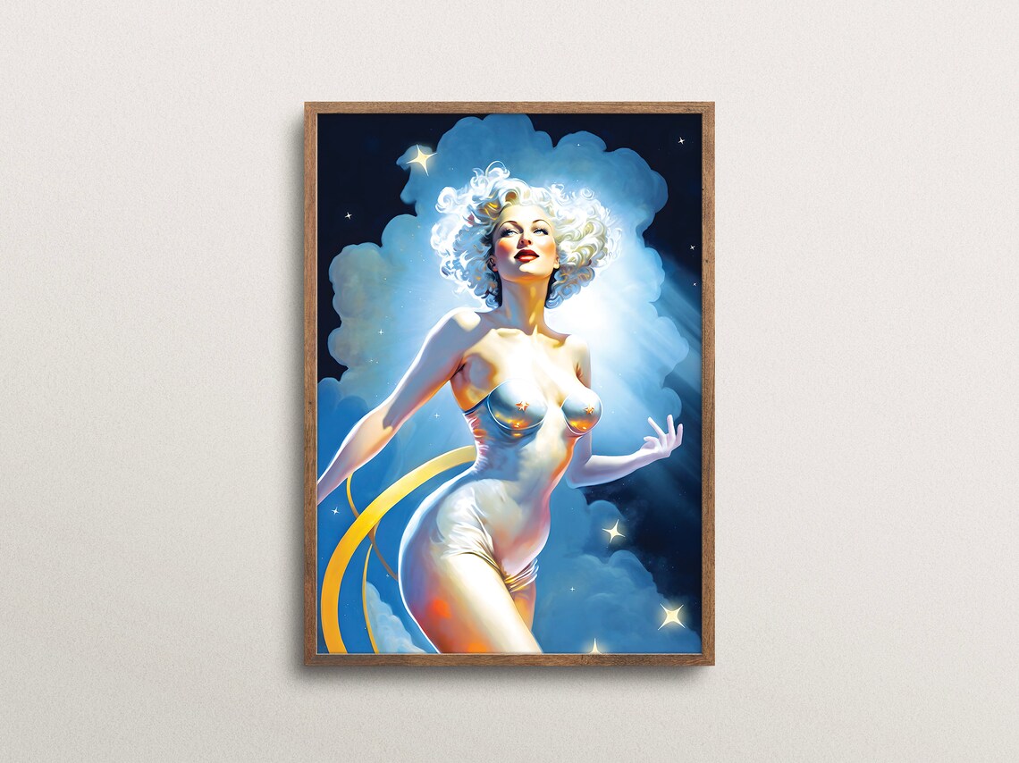 Spirit Of Light Aura Poster, Surreal Psychedelic Collage - Image 3