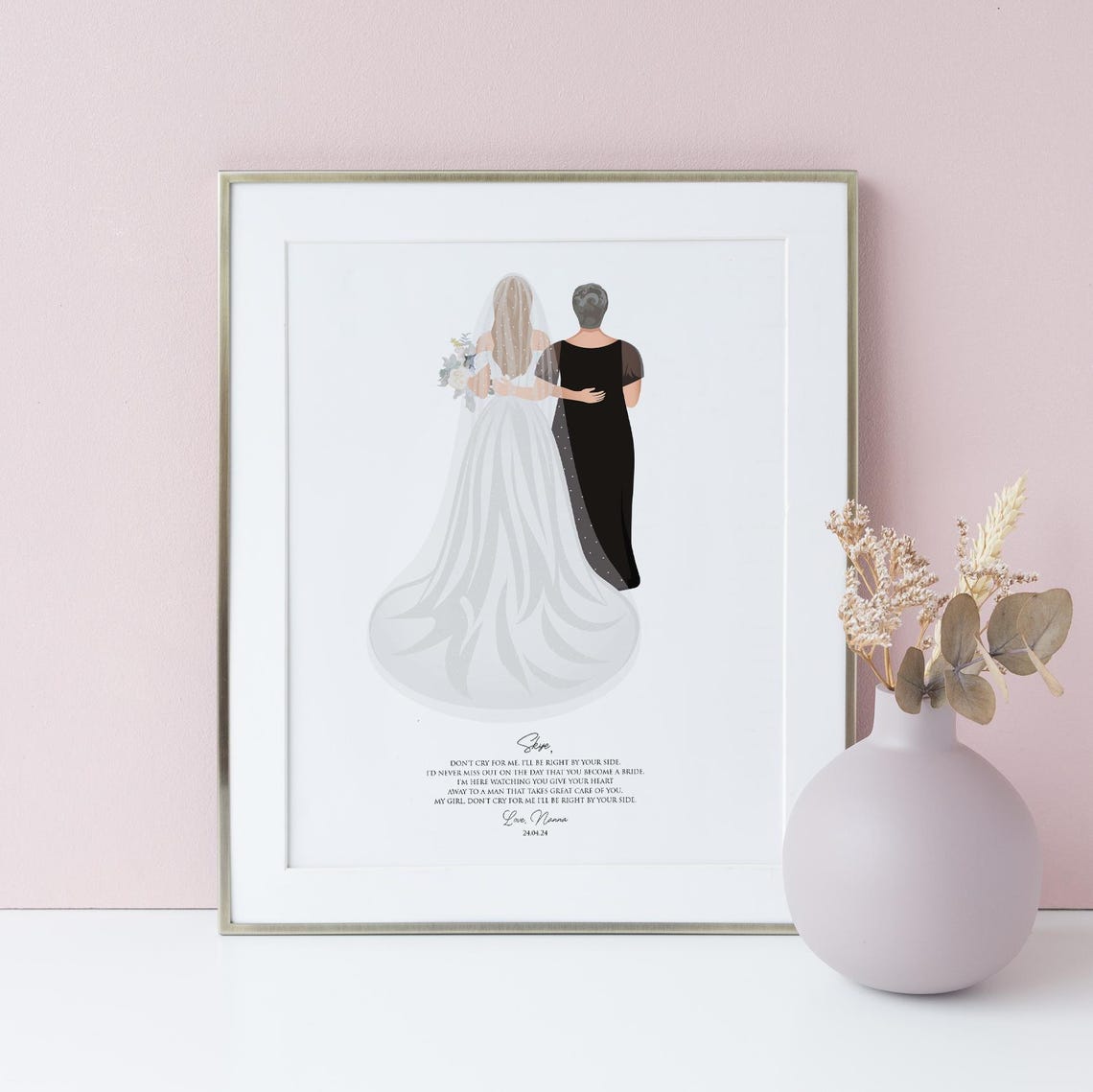 Grandmother Of The Bride Personalized Custom Wedding Tribute Poster - Image 5