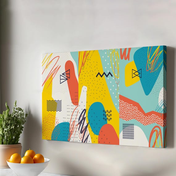 Modern Abstract Look Decorative Canvas Wall Art Large Print Framed