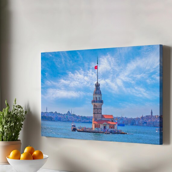 Maidens Tower Istanbul Bosphorus Sea View Landmark Photo Poster