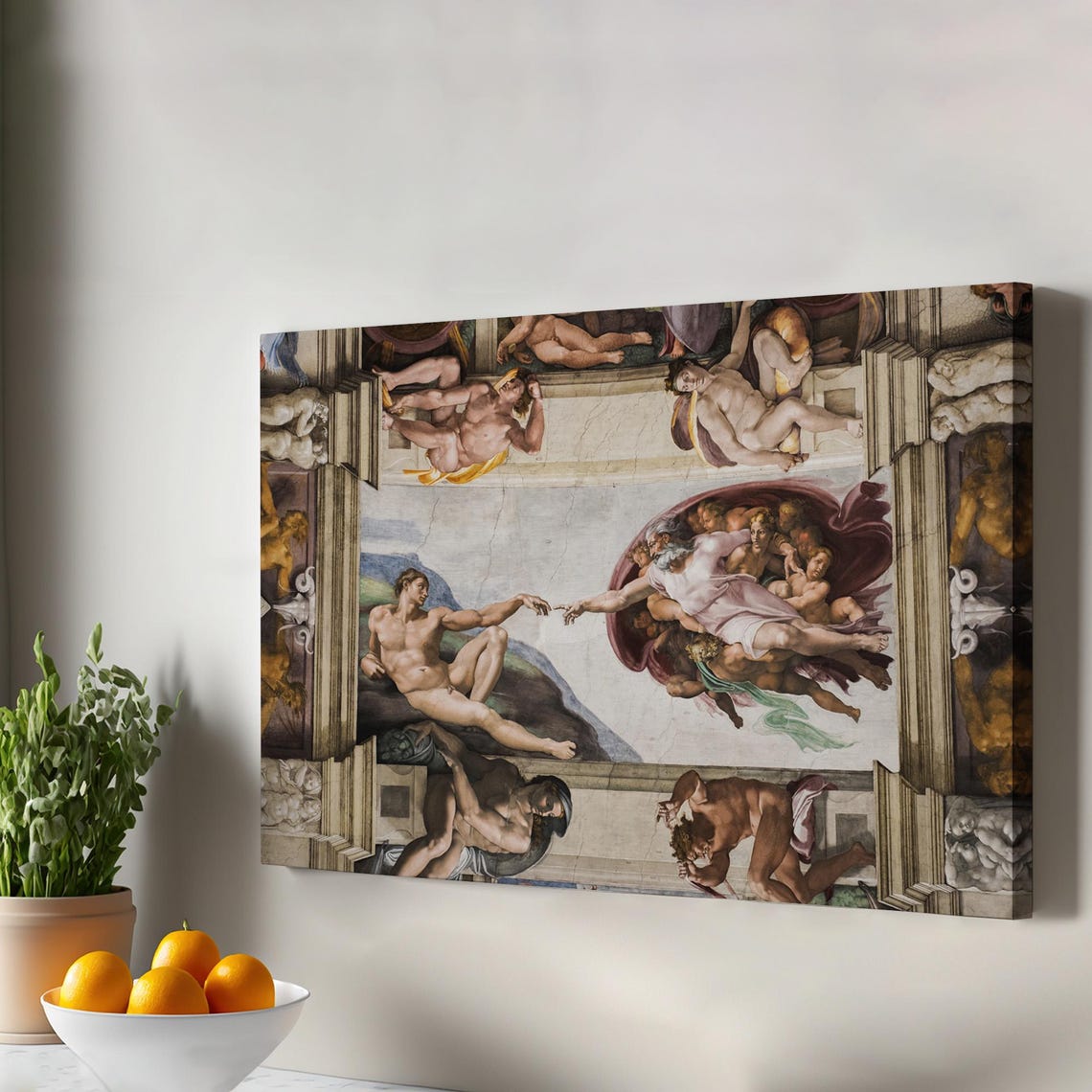 Michelangelo Sistine Chapel Ceiling Fresco Creation of Adam Poster