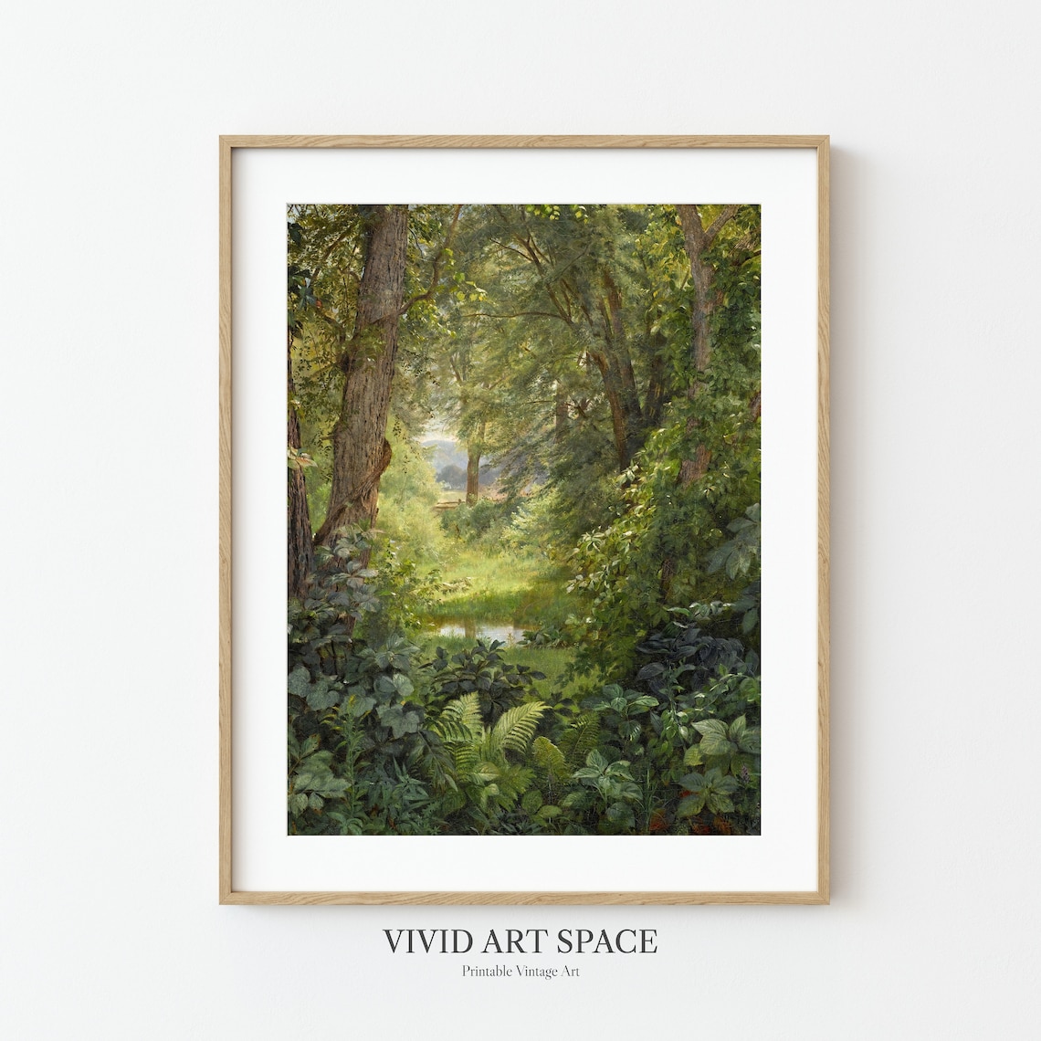 Woodland Landscape Vintage Landscape Art Print - Image 3