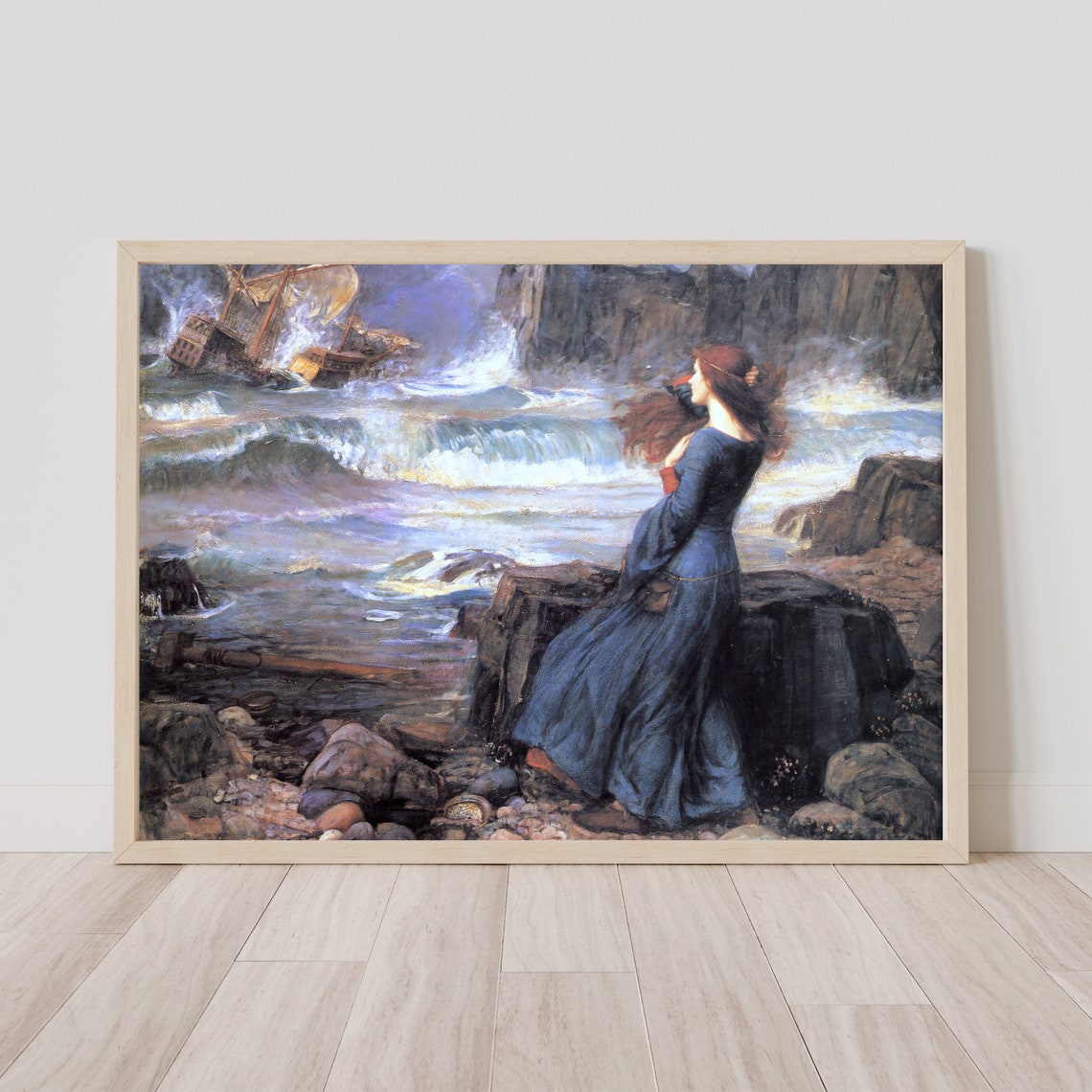 John William Waterhouse Miranda The Tempest Pre Raphaelite Art Print - Image 3