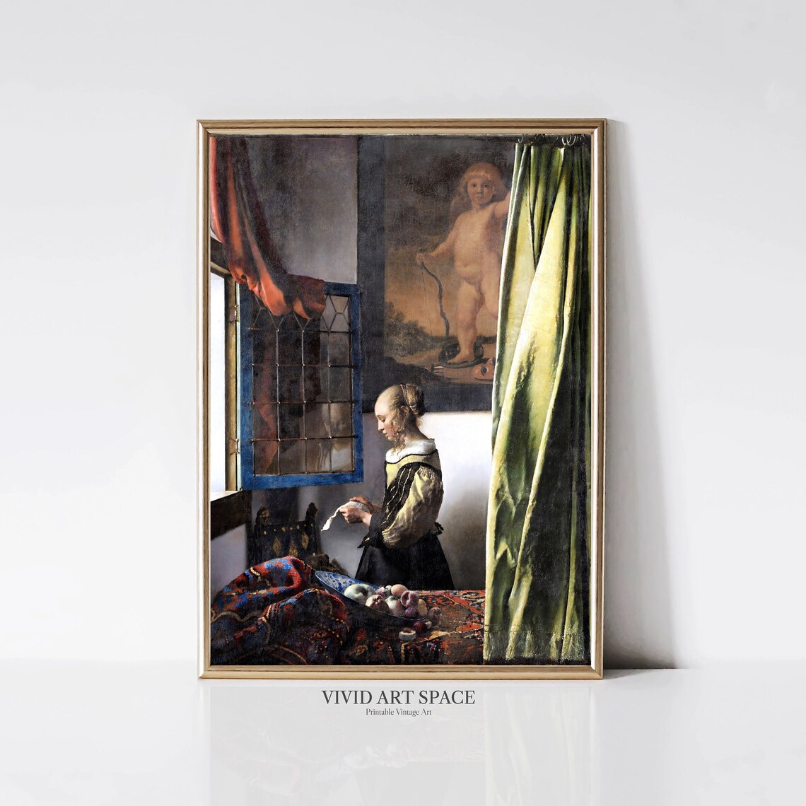 Girl Reading A Letter By Johannes Vermeer Art Print
