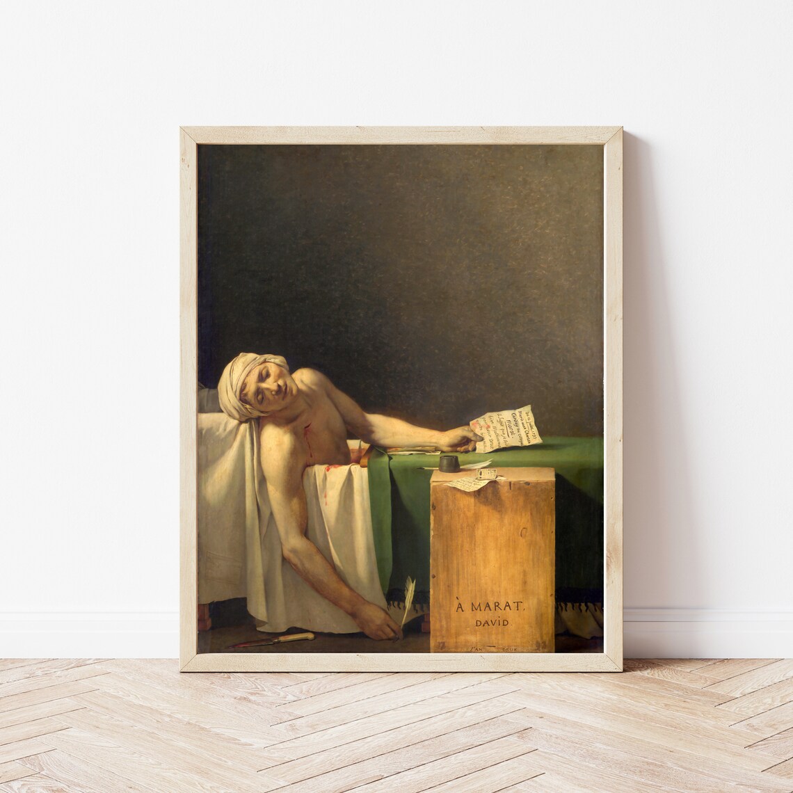The Death Of Marat, Vintage Classical Art Print