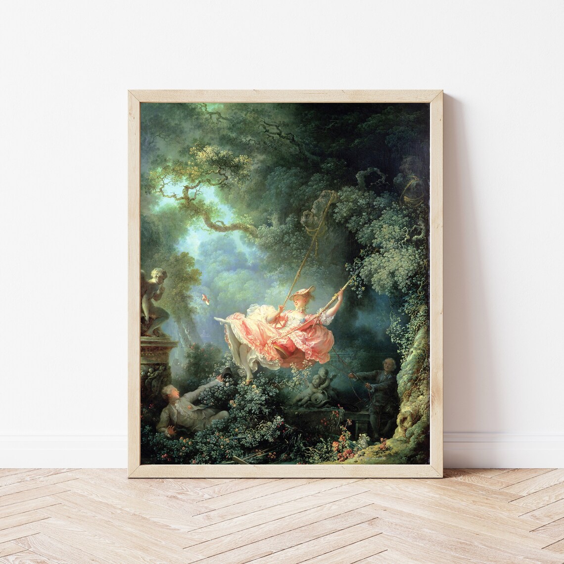 The Swing by Jean Fragonard Rococo Art Print - Image 3