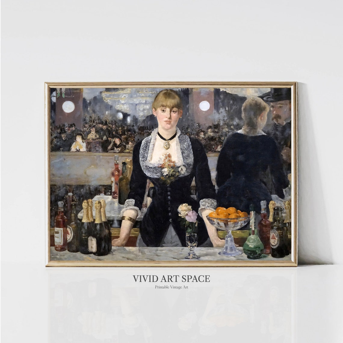 Manet A Bar At The Folies Bergere Paris Nightclub Scene Poster