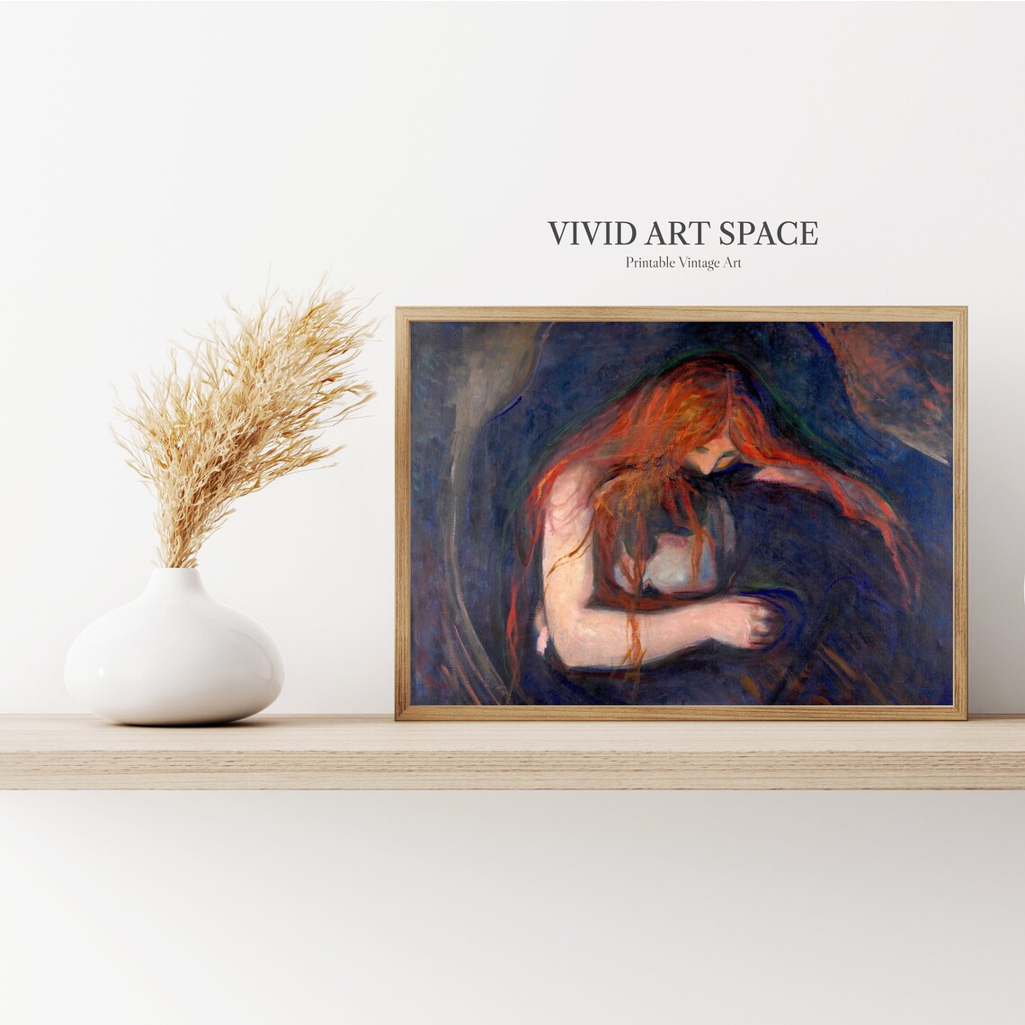 Edvard Munch Love And Pain Expressionist Portrait Print - Image 2