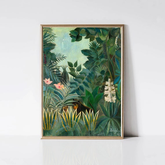 Henri Rousseau Equatorial Jungle Vintage Travel Poster