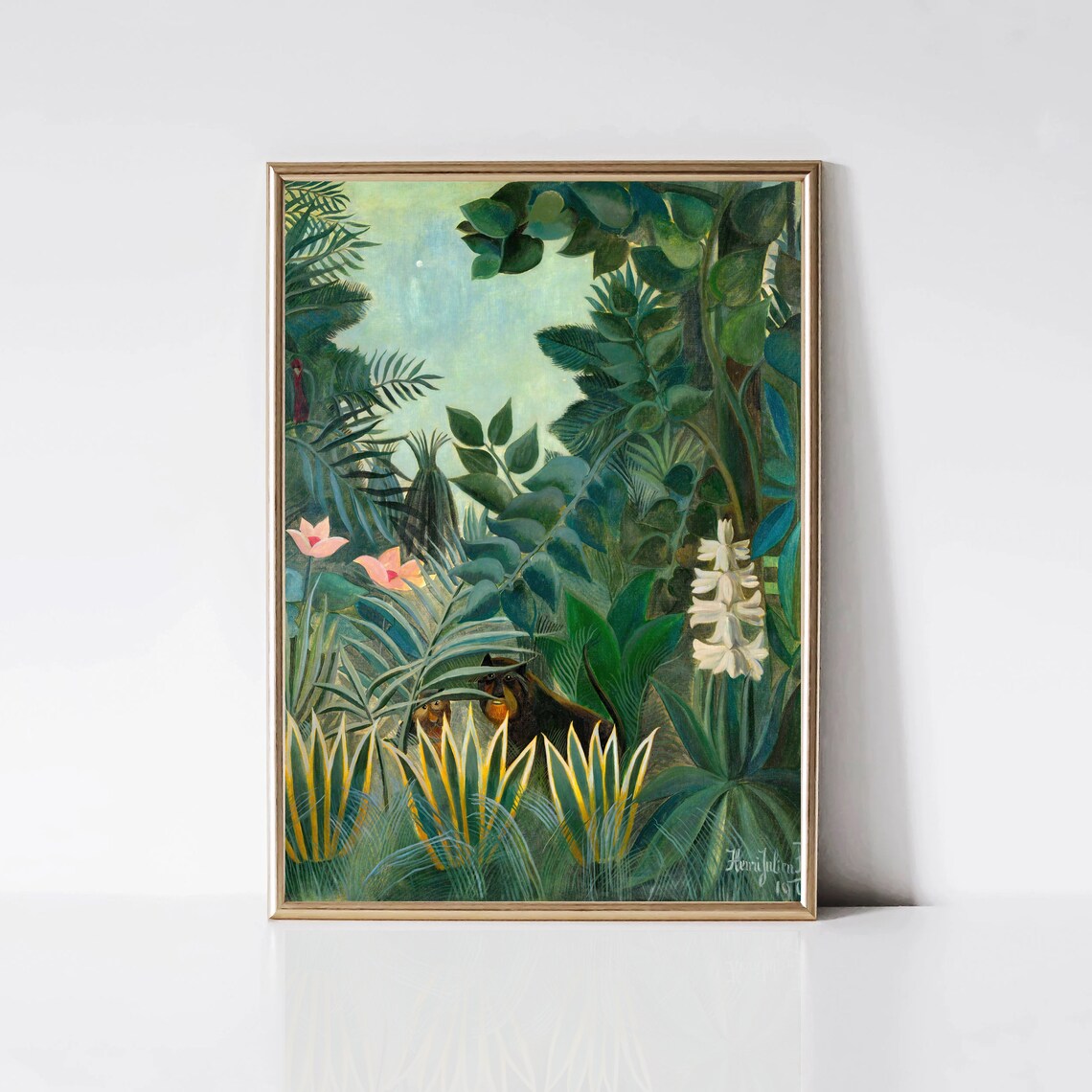 Henri Rousseau Equatorial Jungle Vintage Travel Poster