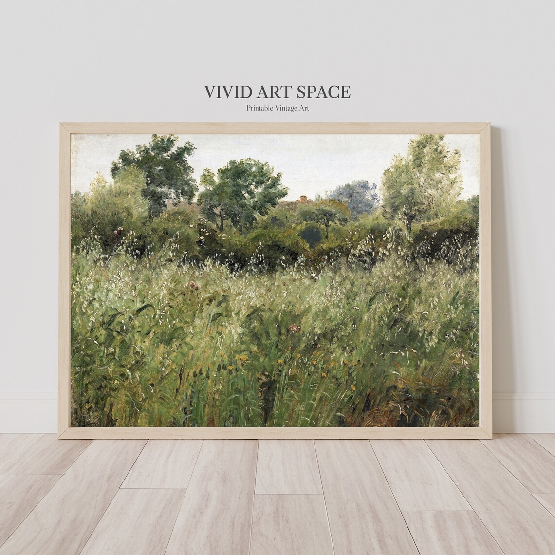 Oat Field Vintage Landscape Poster, Rustic Farmhouse - Image 3