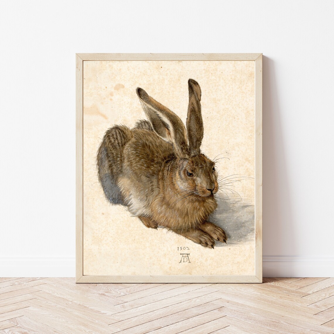 Young Hare By Albrecht Durer Vintage Rabbit Art Print - Image 3