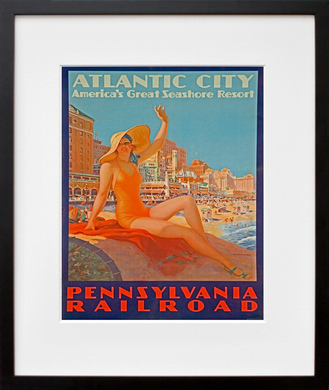 Atlantic City NJ Advertising Poster, Travel Art Print - Image 2