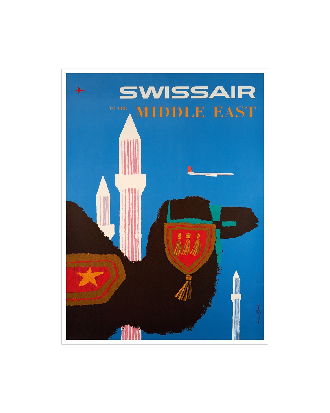 Middle East Vintage Travel Poster, Art Print
